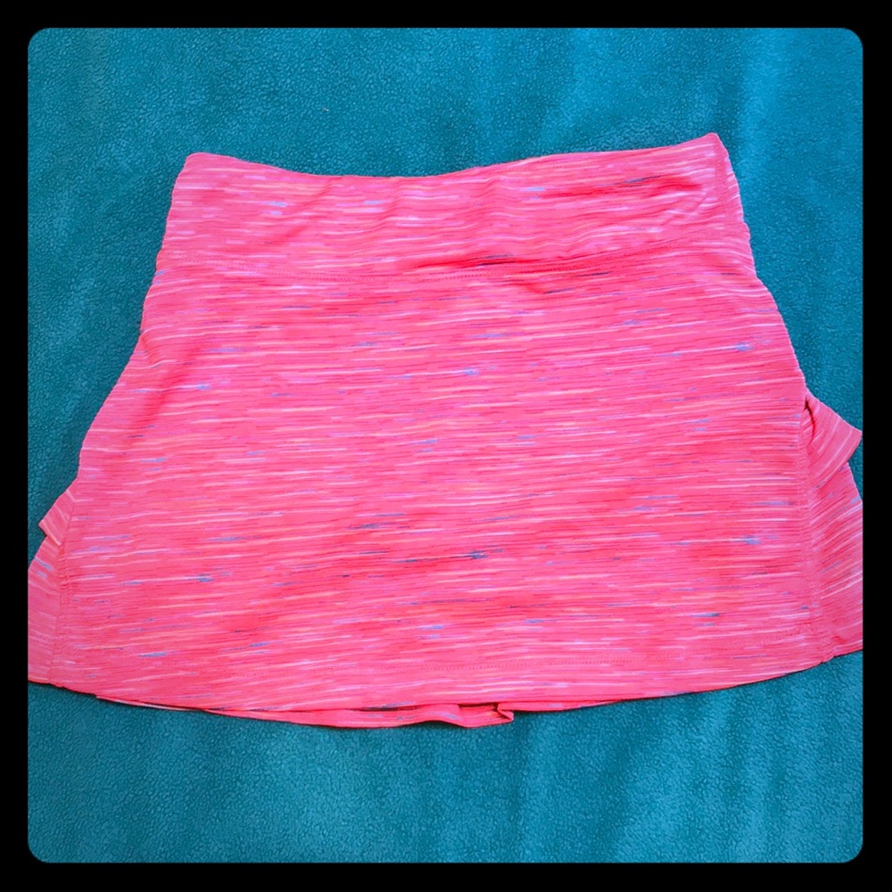 Ideology girls pink striped exercise skort ruffled